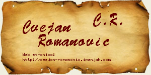 Cvejan Romanović vizit kartica